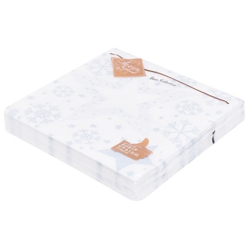 Luxy Silver Stars Three-layer Napkins 33x33cm 18pcs - buy, prices for MegaMarket - photo 3