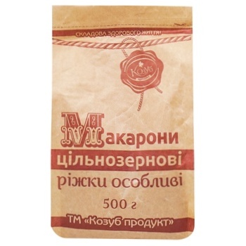 Макарони Козуб Продукт Ріжки Особливі цільнозернові 500г - купити, ціни на - фото 3