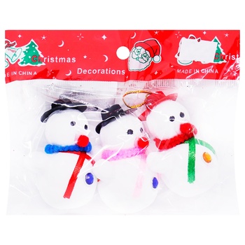 Набор снеговиков в шляпках 3шт - купить, цены на КОСМОС - фото 1