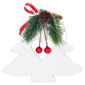 White Christmas Tree with Decor Decoration 11x10cm - buy, prices for Za Raz - photo 1