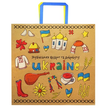 Bourgeois Brown Paper Package with Handles 32*15*30cm - buy, prices for Auchan - photo 3