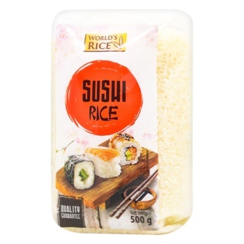 Рис World's Rice круглозернистий для суші 500г - купити, ціни на ULTRAMARKET - фото 1