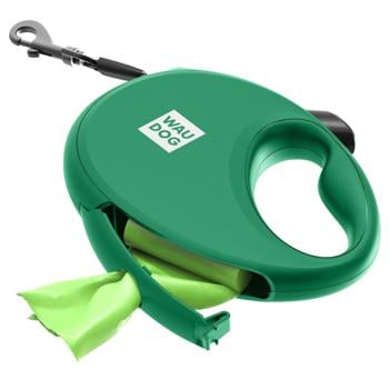 Waudog R-leash Roulette-Leash with Tape with Waste Bag Container M Up to 20kg 5m Green - buy, prices for MasterZoo - photo 5