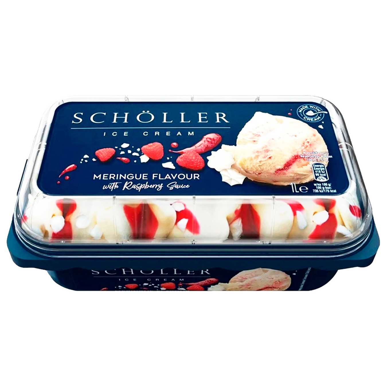

Мороженое Scholler Меренга с малиновим соусом 571г