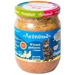 Leopold Meat Delicacy with poultry for Cats 500g