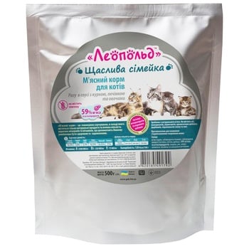 Leopold Meat feed Ragou in sauce with chicken liver and vegetables for cats 500g - buy, prices for ULTRAMARKET - photo 2