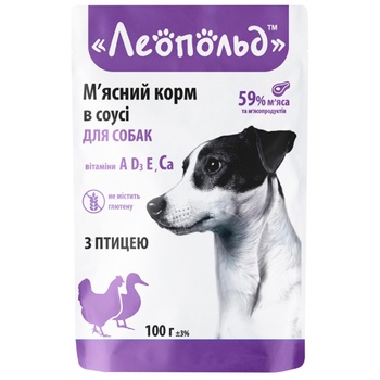 Leopold Meat feed with poultry in sauce for dog 100g