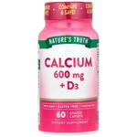 Nature's Truth, Calcium + D3, 60 Coated Caplets