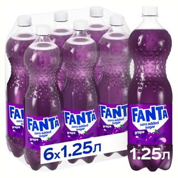 Напиток газированный Fanta Виноград без сахара 1,25л - купить, цены на Чудо Маркет - фото 1