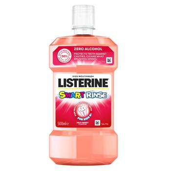 Ополаскиватель для полости рта Listerine Smart Rinse Ягодная свежесть детский 500мл - купить, цены на За Раз - фото 1