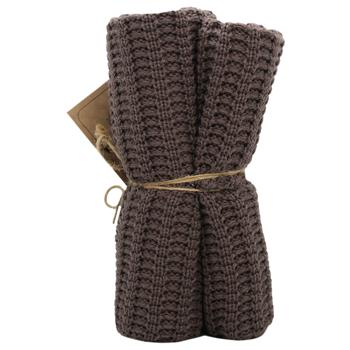 Provence Cotton Chocolate Knitted Pillowcase 45*45cm - buy, prices for ULTRAMARKET - photo 2
