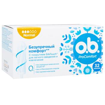 O.B.® Pro Comfort Normal Tampons 32pcs - buy, prices for COSMOS - photo 3