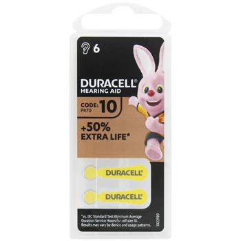 БАТАРЕЙКА DURACELL HA 10 6ШТ - купити, ціни на Auchan - фото 1