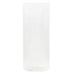 Cylinder Fluted Glass Vase 10*25cm