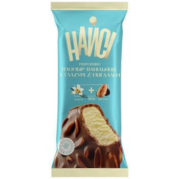 Naysi Vanilla Ice Cream with Almonds in Glaze 80g