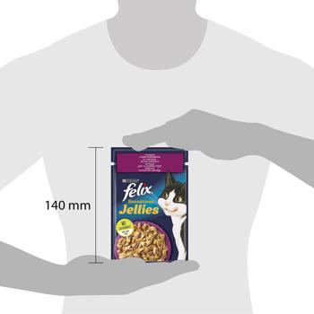 Felix Sensations Jellies Wet Food with Duck and Spinach for Cats 85g - buy, prices for COSMOS - photo 3