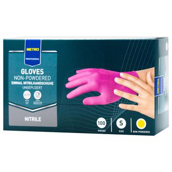 Metro Professional Pink Nitrile Gloves S 100pcs - buy, prices for METRO - photo 1