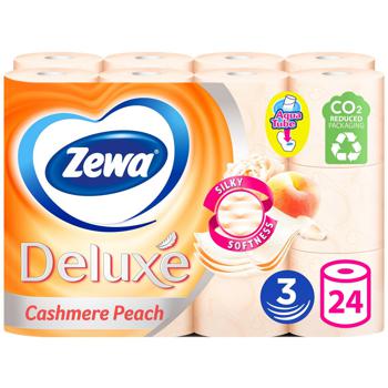 Zewa Deluxe Peach 3-ply Toilet Paper 24pcs - buy, prices for NOVUS - photo 1