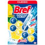 Блок для унитаза Bref Power Aktiv Лимонная свежесть 50г*2шт
