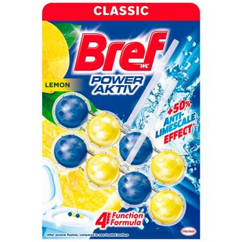 Блок для унітазу Bref Power Aktiv Лимонна свіжість 50г*2шт