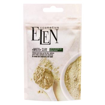 Elen Cosmetics Green Tea Extract and Aloe Vera White Clay 40g