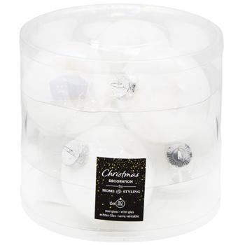 Куля ялинкова Koopman білий 8см 6шт