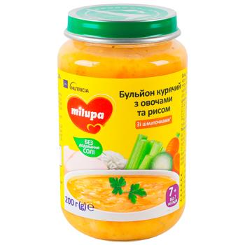 Бульйон курячий Milupa з овочами та рисом від 7 місяців 200г