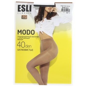 Колготки Esli жіночі E Modo 40den New р.3 Nero - купити, ціни на МегаМаркет - фото 2