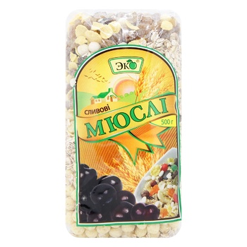 Eko Plum Muesli 500g - buy, prices for MegaMarket - photo 1