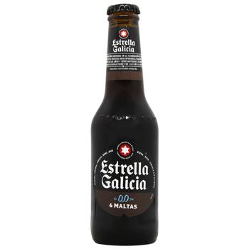 Estrella Galicia 6 Maltas Dark Craft Non-Alcoholic Beer 250ml - buy, prices for MegaMarket - photo 1