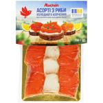 Рыбное ассорти Auchan холодного копчения нарезка 150г