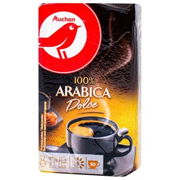 Кава Auchan Arabica Dolce мелена 250г