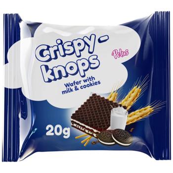 Вафли Choco-Knops с молочной начинкой и крошками печенья 20г - купить, цены на Эпицентр FOOD - фото 1