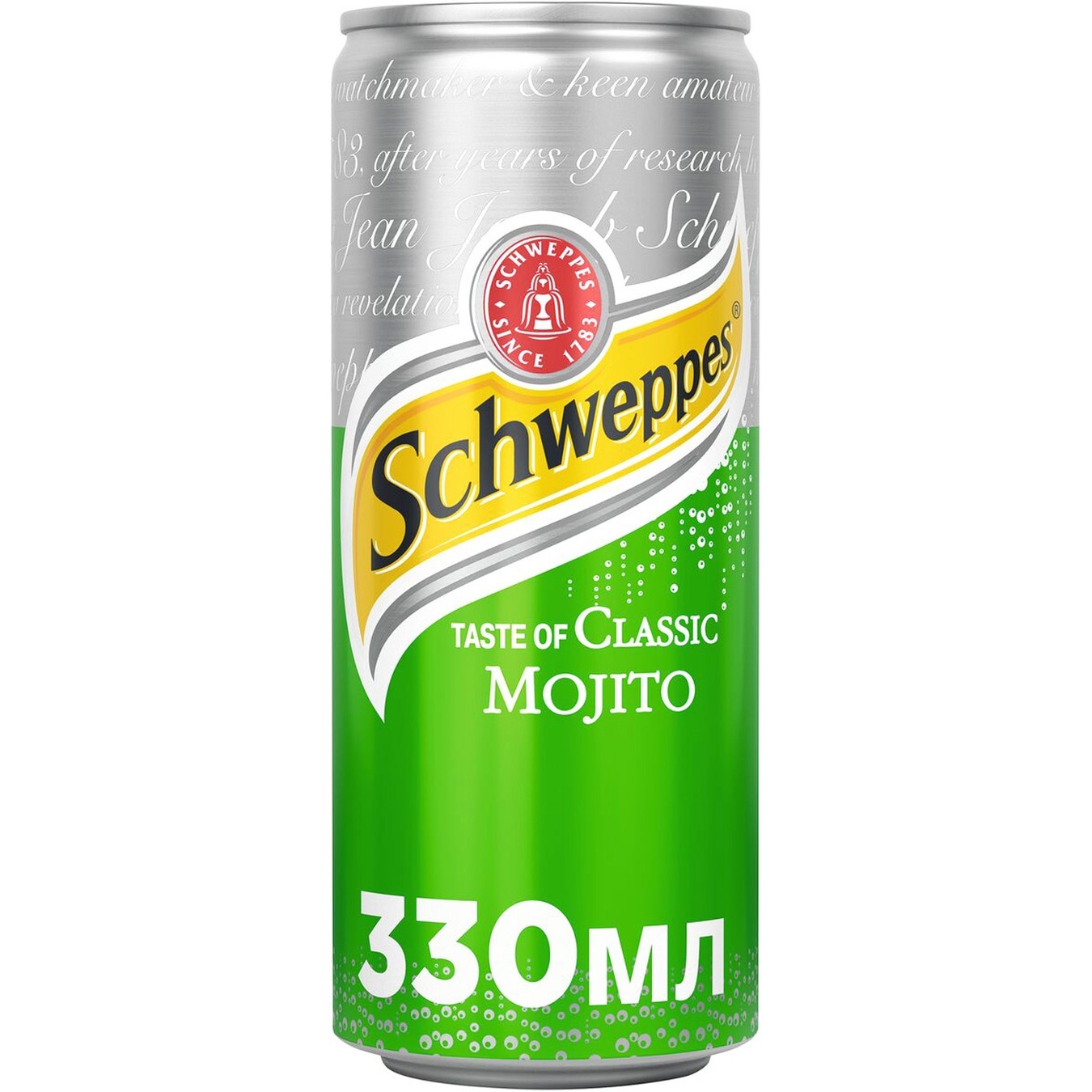 

Напиток Schweppes Классический Мохито безалкогольный сильногазированный 330мл ж/б