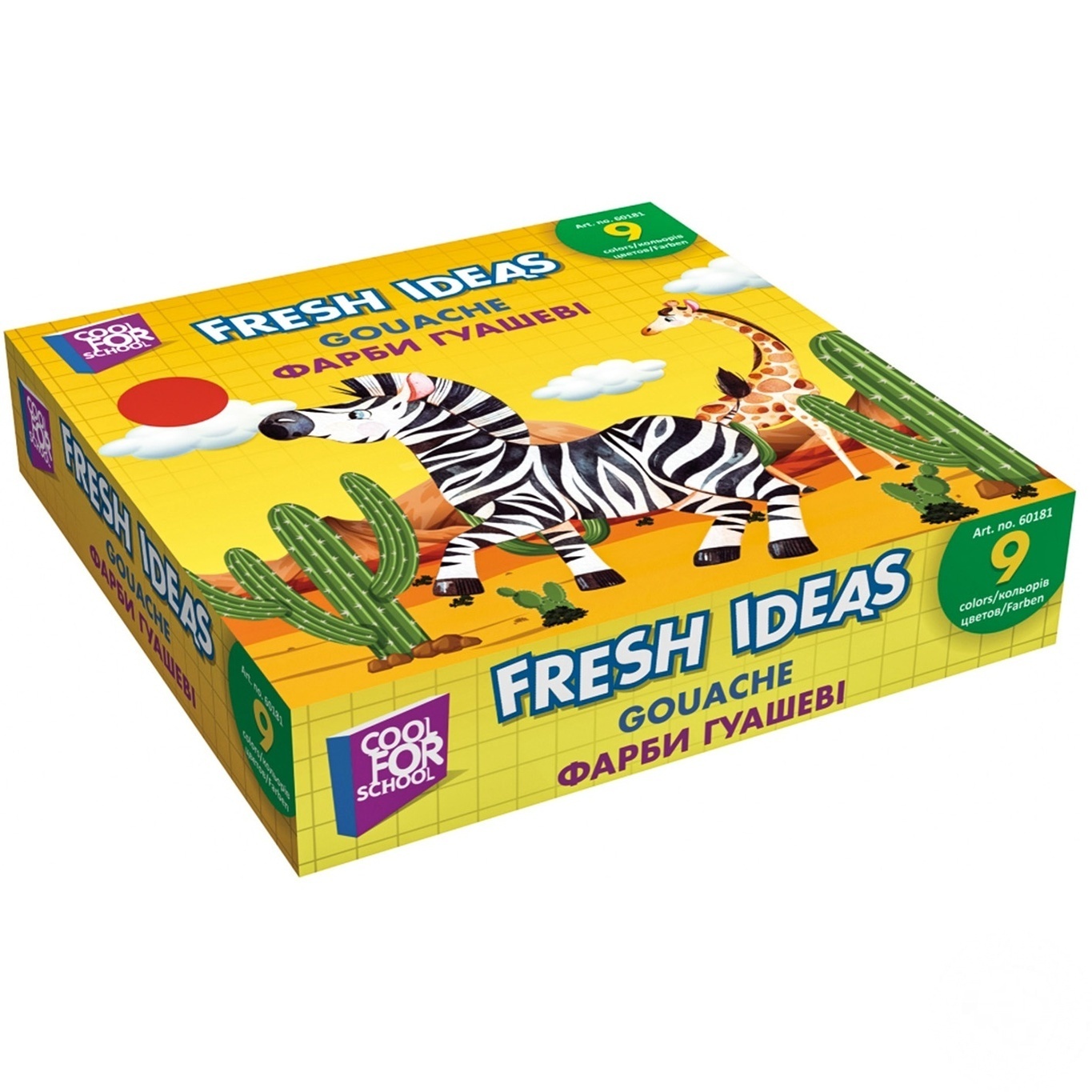 

Краска Cool For School Fresh Ideas гуашевая 9 цветов
