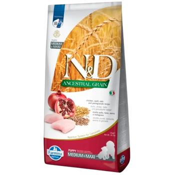 Farmina N&D Ancestral Grain Dry Food with Chicken, Spelt, Oats, and Pomegranate for Medium and Large Breed Puppies 12kg - buy, prices for MasterZoo - photo 1
