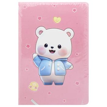 Блокнот Zibi Bear розовый 80 листов 155*108мм - купить, цены на ULTRAMARKET - фото 1