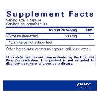 Pure Encapsulations L-Tyrosine 500mg 90 capsules - buy, prices for Biotus - photo 2