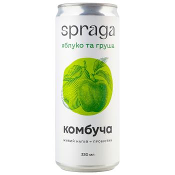 Комбуча Spraga Яблуко та груша 0,33л - купити, ціни на Епіцентр FOOD - фото 1