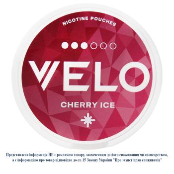 Безтютюнові нікотиновмісні паучі Velo Cherry Ice Класичний 20шт - купити, ціни на - фото 2