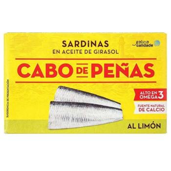 Сардины Cabo De Penas с лимоном в масле 120г - купить, цены на КОСМОС - фото 1