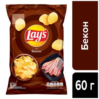 Lay's Potato Chips with Bacon Flavor 60g - buy, prices for Grono - photo 2