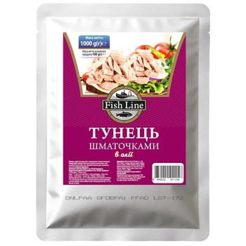 Тунець Fish Line шматочками в олії 1кг - купити, ціни на METRO - фото 1