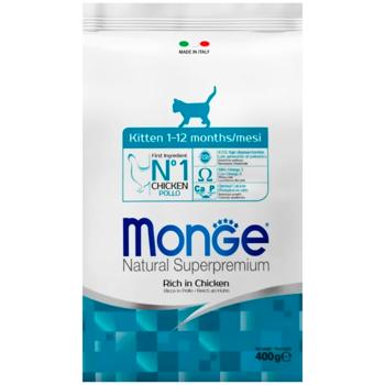 Корм сухий Monge Kitten з куркою для кошенят 400г - купити, ціни на MasterZoo - фото 1