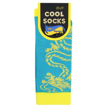 Шкарпетки Cool Socks чоловічі високі р.25-27 аквамарин - купити, ціни на NOVUS - фото 1