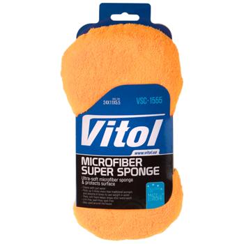 Губка автомобильная Vitol микрофибра 24х11х5.5см