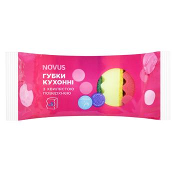 Novus Kitchen Sponges with a Wavy Surface 5pcs - buy, prices for NOVUS - photo 1