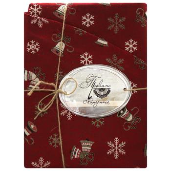 Скатертина Прованс Дзвіночки на червоному 180см