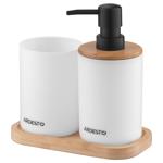 Набор для ванной комнаты Ardesto Minimalism белый 3 предмета 360мл