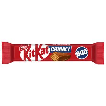 Батончик NESTLÉ® KITKAT® Chunky Duo в молочному шоколаді 1+1 64г - купити, ціни на Grono - фото 1